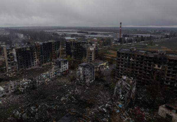 Photo des destructions dans la ville de Kostyantynivka, dans la région de Donetsk, le 12 novembre 2025, transmise par l'armée ukrainienne