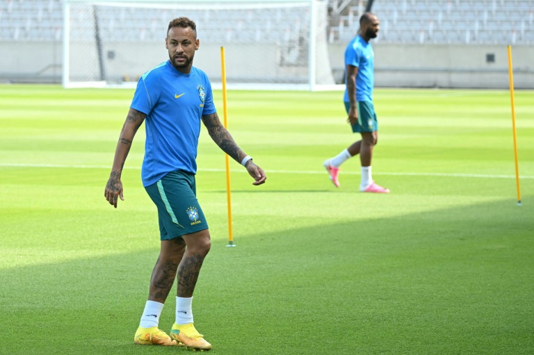 L'attaquant brésilien Neymar à  l'entraînement à Houston le 28 juin 2026
