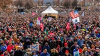 Manifestation No Kings contre Donald Trump à Saint Paul, Minnesota, le 28 mars 2026
