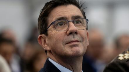 Pierre Eric Pommellet, PDG de Naval Groupe à Lorient, dans le Morbihan, le 18 décembre 2025