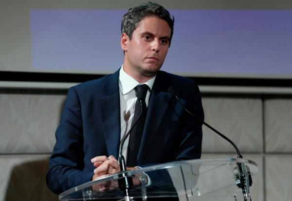Gabriel Attal, candidat de Renaissance à la présidentielle, le 14 octobre 2026 à Paris
