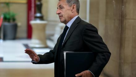 Nicolas Sarkozy à la cour d'appel de Paris le 6 mai 2026 lors du procès en appel sur les soupçons de financement libyen de sa campagne présidentielle de 2007