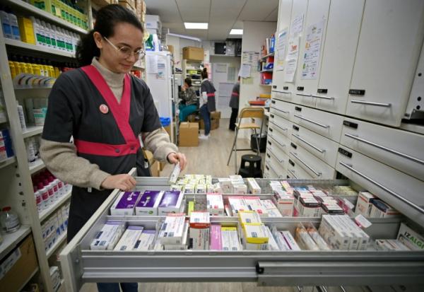 Dans une pharmacie de Colomiers, en Haute-Garonne, le 23 mars 2023