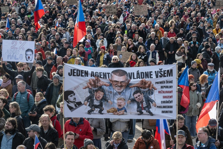 Thousands of Czechs rallied against the media financing switch in March