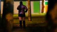 Une prostituée dans une rue de Caen, le 29 novembre 2017