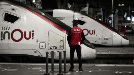 Des TGV à la gare Montparnasse à Paris, le 6 mai 2025
