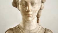 Photo non datée diffusée par le musée SNM-Spiš de Levoča, en Slovaquie, montre un buste en marbre attribué au sculpteur italien de la Renaissance Donatello, représentant la noble italienne Cecilia Gonzaga