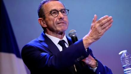 Bruno Retailleau (Les Républicains), candidat à l'élection présidentielle, à Boulogne-Billancourt, le 31 août 2026