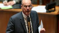 Le ministre de l'Economie, Eric Lombard, ici à l'Assemblée nationale le 3 juin 2025, a estimé dimanche que ce n'était pas "le bon moment" d'introduire une part "obligatoire" de capitalisation dans le système des retraites.
