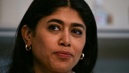 L'eurodéputée franco-palestinienne LFI Rima Hassan, le 3 avril 2026 à Paris