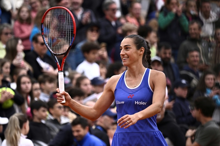 Caroline Garcia lors d'un entraînement à Roland-Garros, le 24 mai 2025