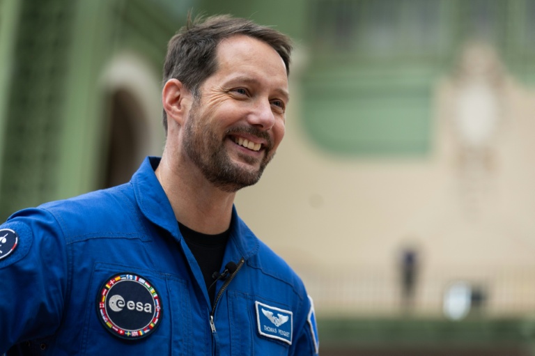 L'astronaute français Thomas Pesquet au Grand Palais à Paris pendant le sommet international sur l'espace, le 9 septembre 2026