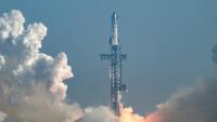 Décollage de la fusée Starship 39 de  SpaceX, vu depuis South Padre Island, au Texas, le 22 mai 2026
