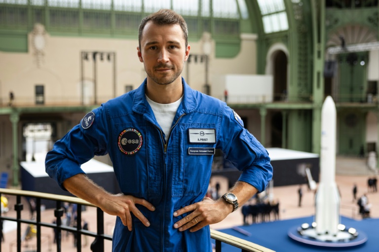 L'astronaute français Arnaud Prost au sommet international sur l'Espace à Paris, le 9 septembre 2026