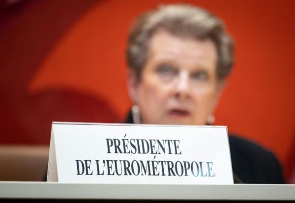 La socialiste Catherine Trautmann élue présidente de l'Eurométropole de Strasbourg, le 10 avril 2026 à Strasbourg