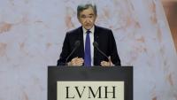 Le PDG du géant mondial du luxe LVMH Bernard Arnault, durant l'assemblée générale des actionnaires du groupe le 23 avril à Paris