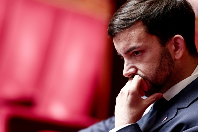 Jean-Philippe Tanguy à l'Assemblée nationale, à Paris, le 28 mai 2025