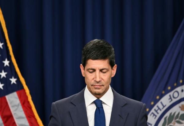Le président de la Réserve fédérale des Etats-Unis, Kevin Warsh, donne une conférence de presse, le 29 juillet 2026 à Washington