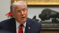 Le président américain Donald Trump lors d'une table ronde à la Maison Blanche, à Washington, le 10 décembre 2025