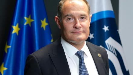 Fabrice Leggeri, quand il était patron de l'agence européenne Frontex, à Varsovie le 16 novembre 2021