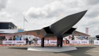 Un modèle grandeur réelle du projet abandonné de Scaf développé par Dassault Aviation, Airbus et Indra Sistemas, au Bourget en Seine-Saint-Denis le 20 juin 2023