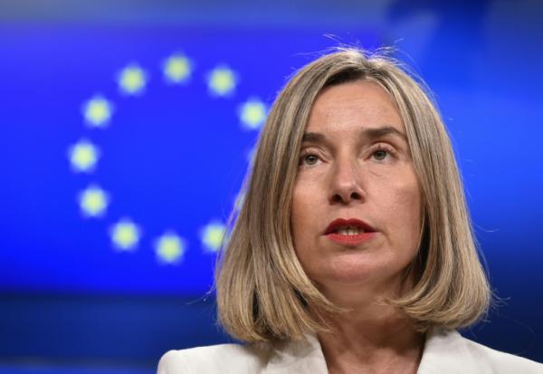 L'ancienne cheffe de la diplomatie de l'UE, Federica Mogherini, à Bruxelles, le 15 mai 2018