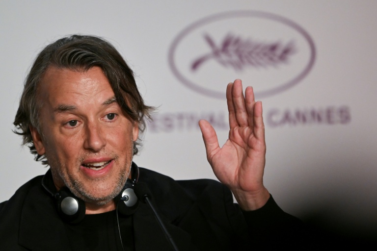 Le réalisateur américian Richard Linklater participe à une conférence de presse, le 18 mai 2025 à Cannes (Alpes-Maritimes)