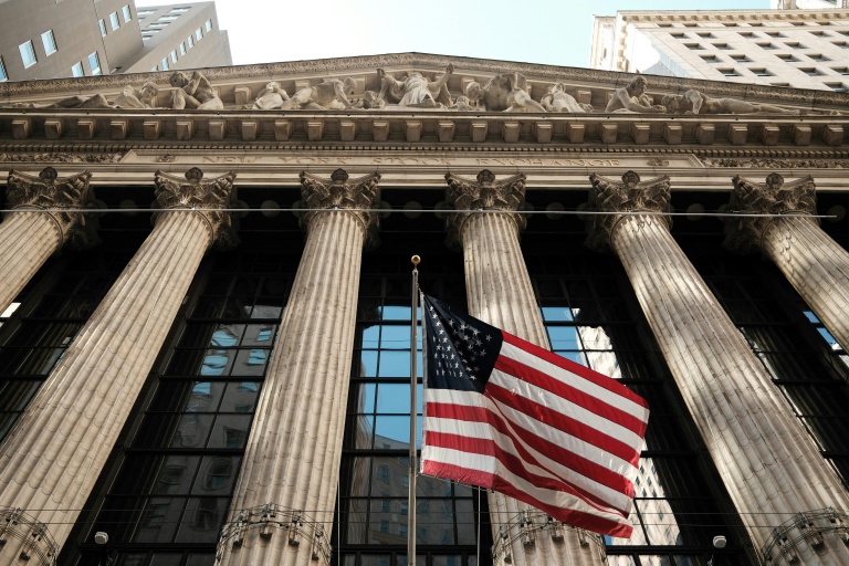 Façade de la Bourse de New York, le 8 avril 2026