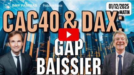 CAC 40 et DAX: ouverture en gap baissier - 100 % Marchés - 01/12/2025 - M