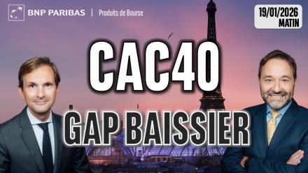CAC 40 : Gap baissier  - 100 % Marchés - 19/01/2026 - M