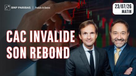 CAC 40 INVALIDE LE REBOND !! - 100% Marchés - 23/07/2026 - M