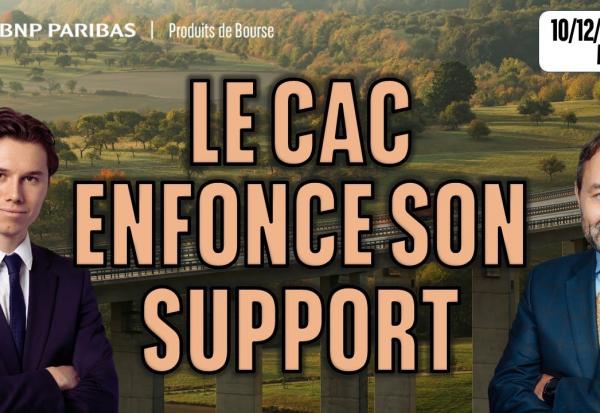 Le CAC enfonce son SUPPORT - 100 % Marchés - 10/12/2025 - M